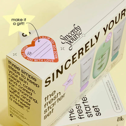 Pre-orden: Sincerely Yours | Fresh Starter 3 Piece Skincare Set