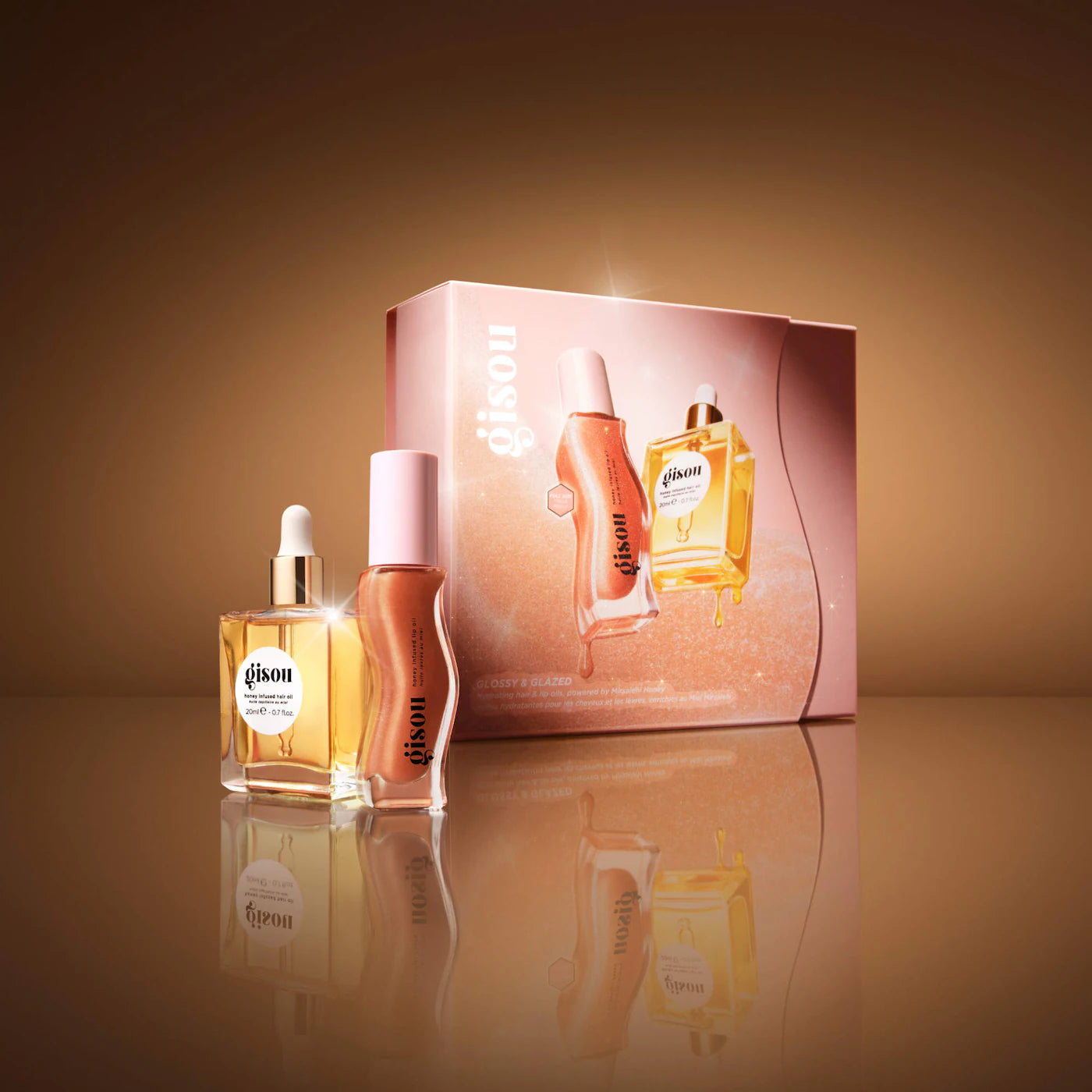 Pre-orden: Gisou | Glossy & Glazed Hair & Lip Oil Gift Set