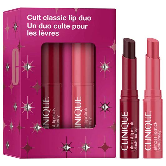 Pre-orden: CLINIQUE | Mini Cult Classic Pink & Black Honey Lip Gift Set