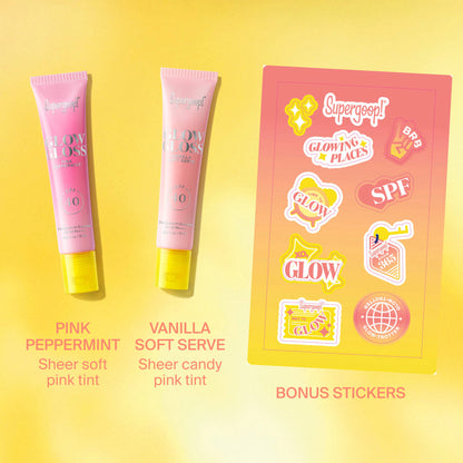 Pre-orden: Supergoop! | Lip Service Glossy Balm SPF 40 Duo