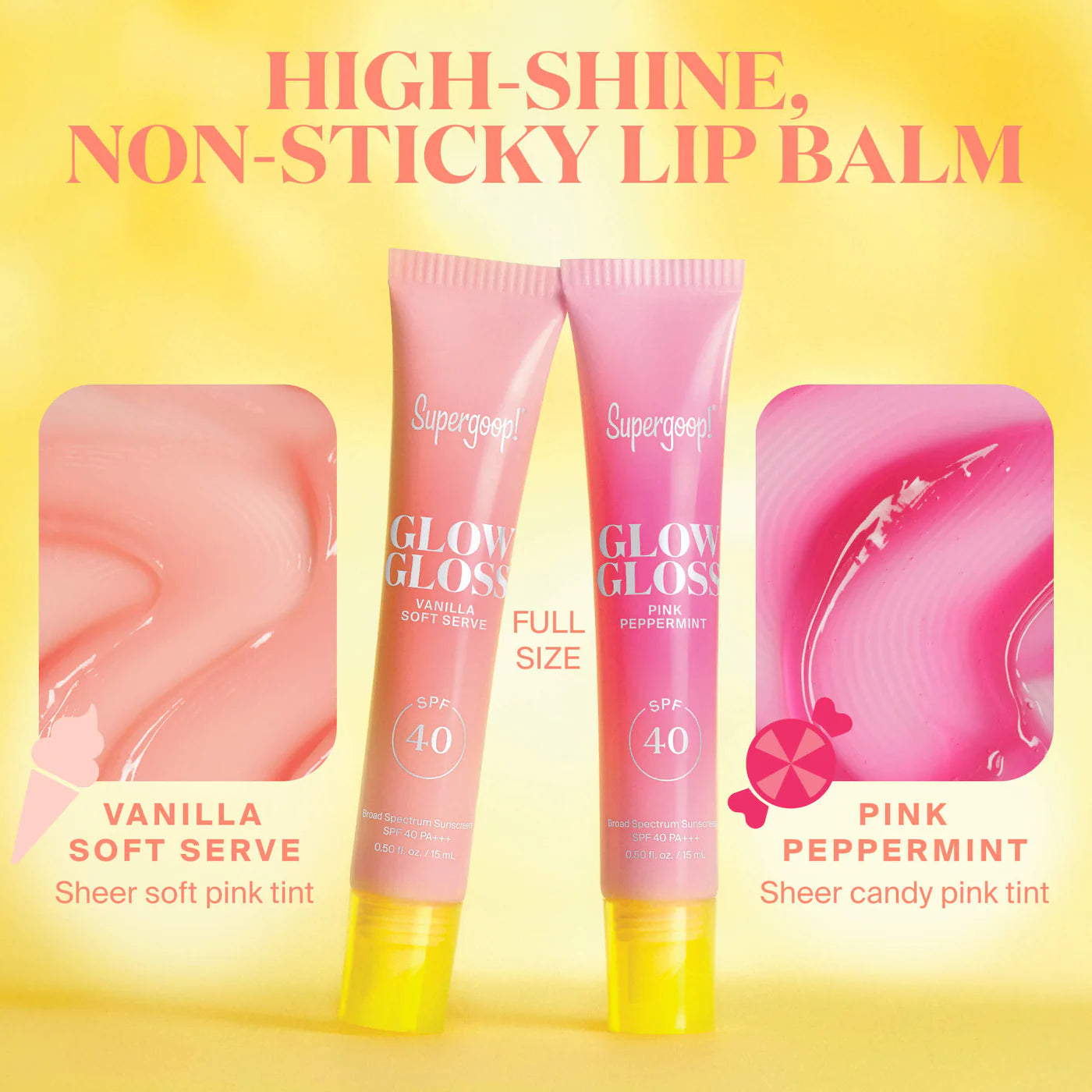 Pre-orden: Supergoop! | Lip Service Glossy Balm SPF 40 Duo