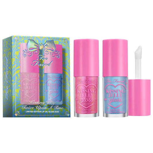 Pre-orden: Too Faced | Kissing Jelly Twice Upon A Time Lip Oil Gloss Duo Makeup Gift Set