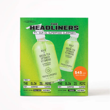Pre-orden: Youth To The People | The Headliners Superfood Antioxidant Cleanser Skincare Set