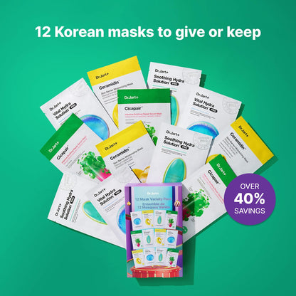 Pre-orden: Dr. Jart+ | Korean Sheet Mask 12 Pack Gift Set