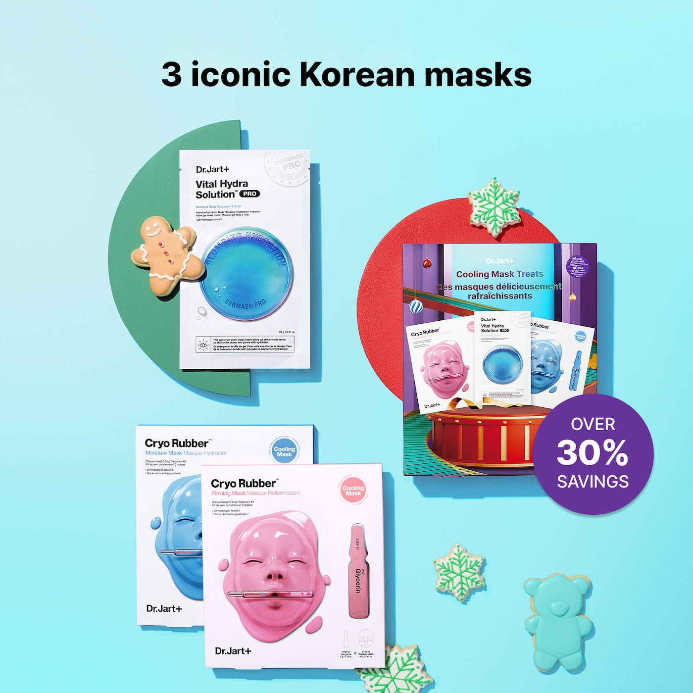 Pre-orden: Dr. Jart+ | Cooling Mask Treats Gift Set with Cryo Rubber™ Sheet Masks