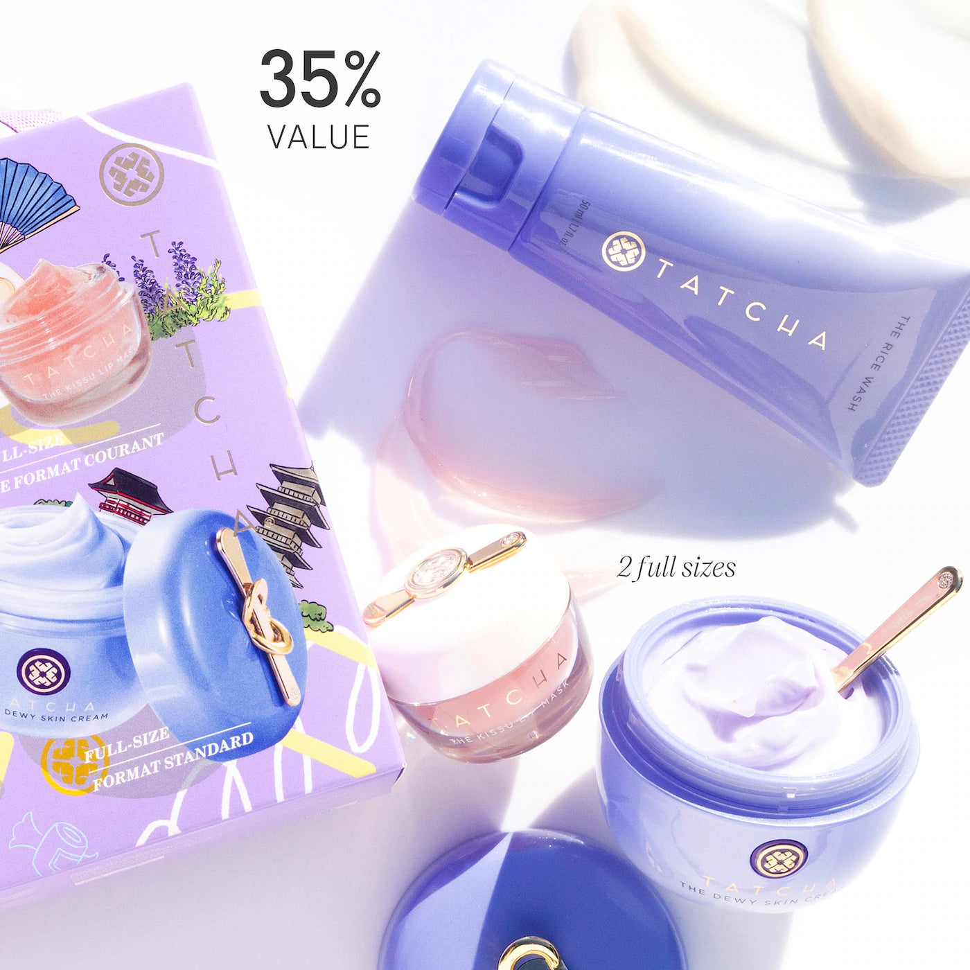 Pre-orden: Tatcha | Dewy Skin, Plump Lips Set