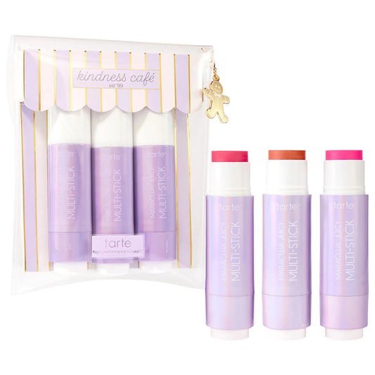 Pre-orden: tarte | cheek soufflé maracuja juicy blush and lip multi-stick trio