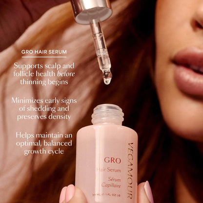 Pre-orden: Vegamour | GRO Hair Serum and Shampoo & Conditioner Hair Gift Set