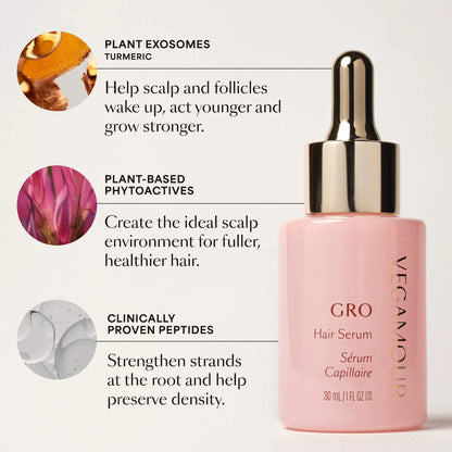 Pre-orden: Vegamour | GRO Hair Serum and Shampoo & Conditioner Hair Gift Set