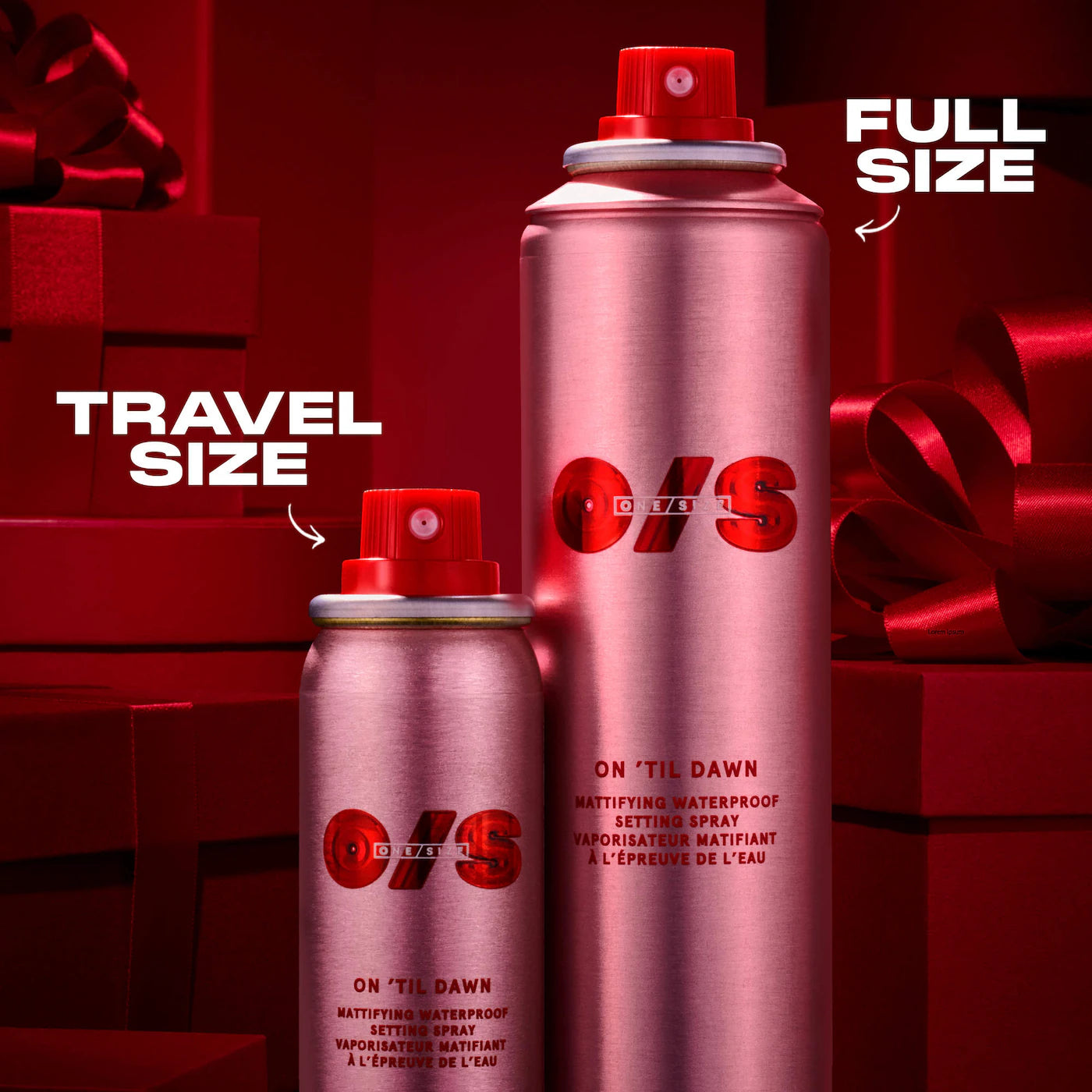 Pre-orden: ONE/SIZE by Patrick Starrr | On 'Til Dawn Mattifying Waterproof Setting Spray Big & Bitty Duo