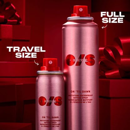 Pre-orden: ONE/SIZE by Patrick Starrr | On 'Til Dawn Mattifying Waterproof Setting Spray Big & Bitty Duo