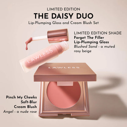 Pre-orden: LAWLESS | The Dreamy Daisy Lip-Plumping Gloss and Cream Blush Set