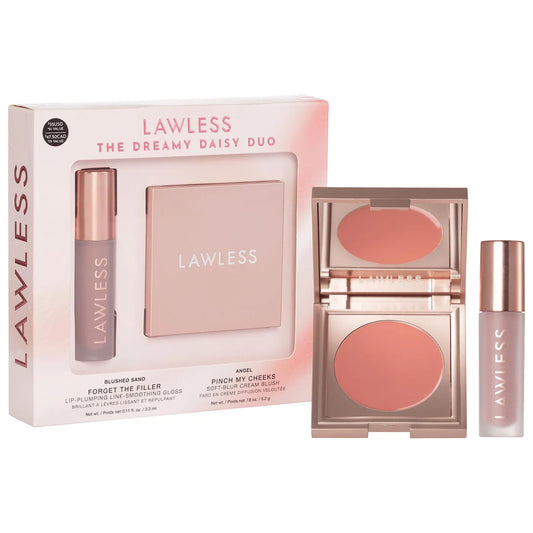 Pre-orden: LAWLESS | The Dreamy Daisy Lip-Plumping Gloss and Cream Blush Set