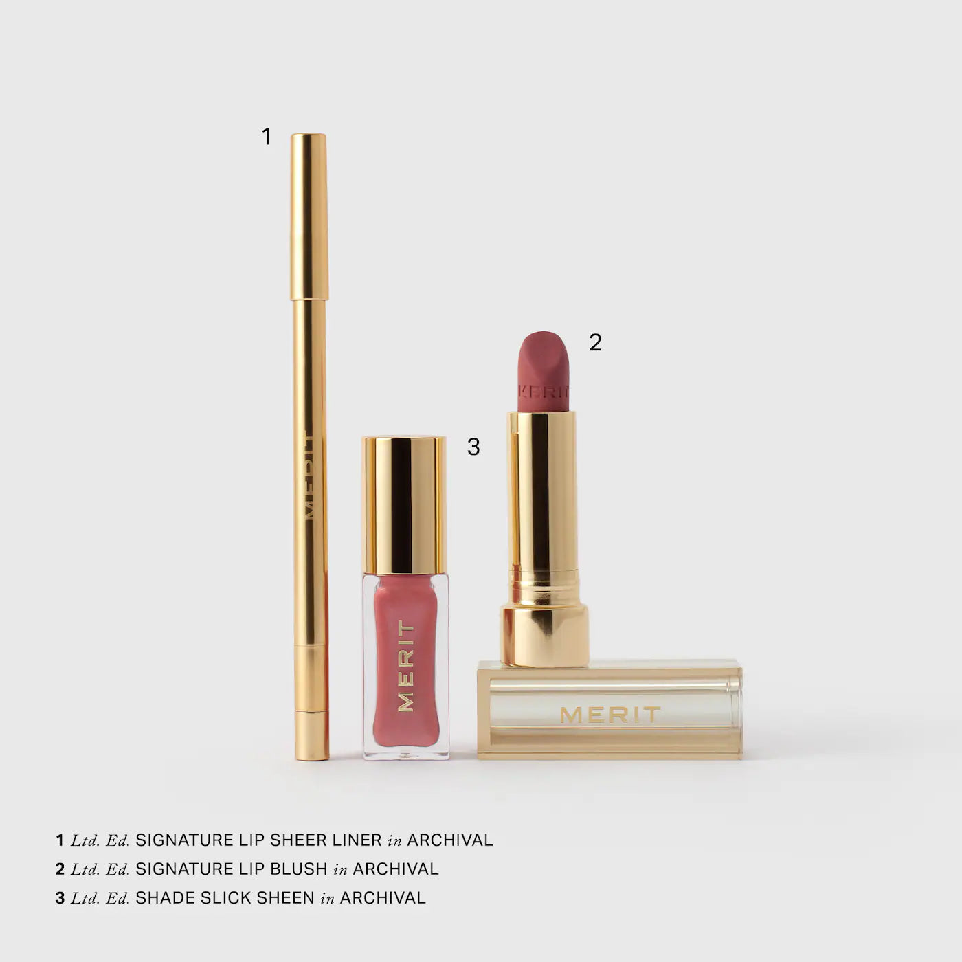 Pre-orden: MERIT | The Archival Lip Essentials Gift Set