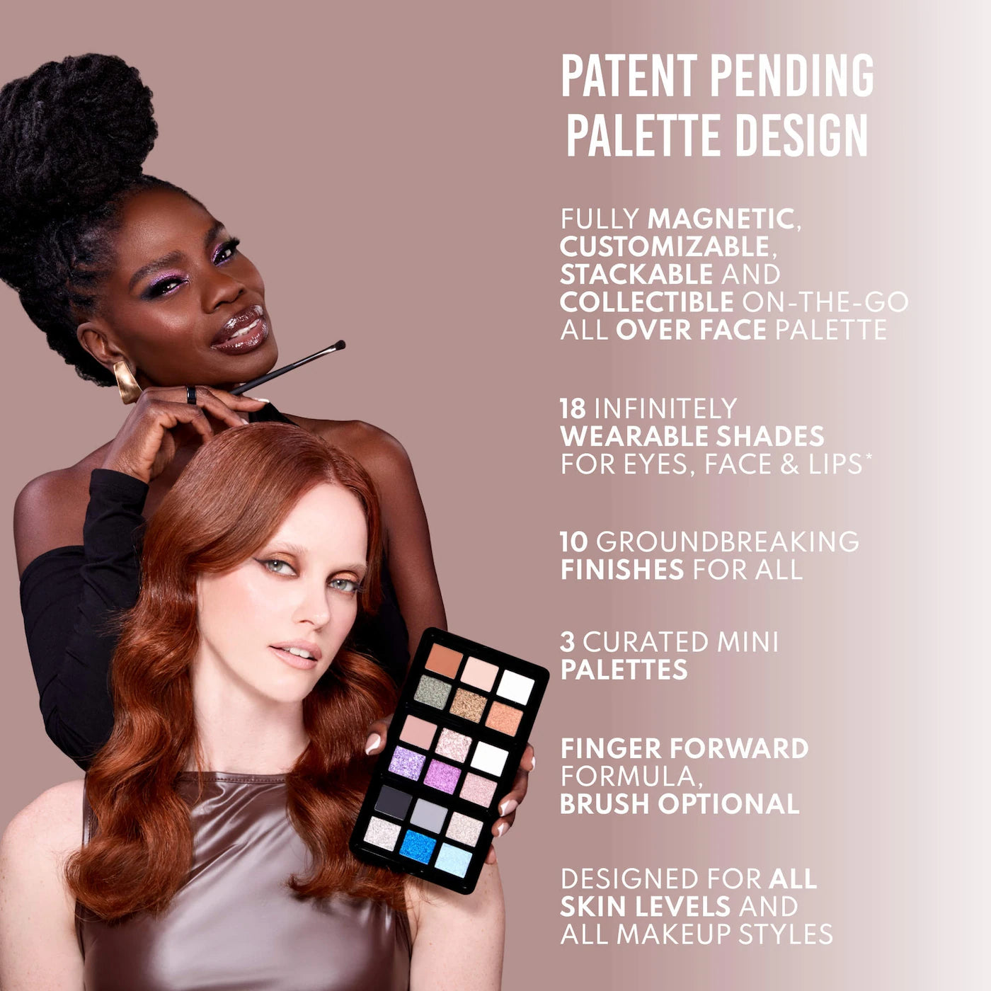 Pre-orden: Danessa Myricks Beauty | LIGHTWORK VII The Freedom Makeup Palette: Magnetic, Customizable, Stackable Palette with Illuminating Pigments for Eyes, Face & Lips