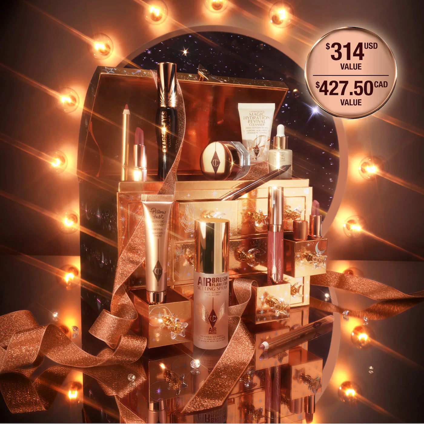 Pre-orden: Charlotte Tilbury | Charlotte's Beauty Treasure Chest Makeup and Skincare Advent Calendar