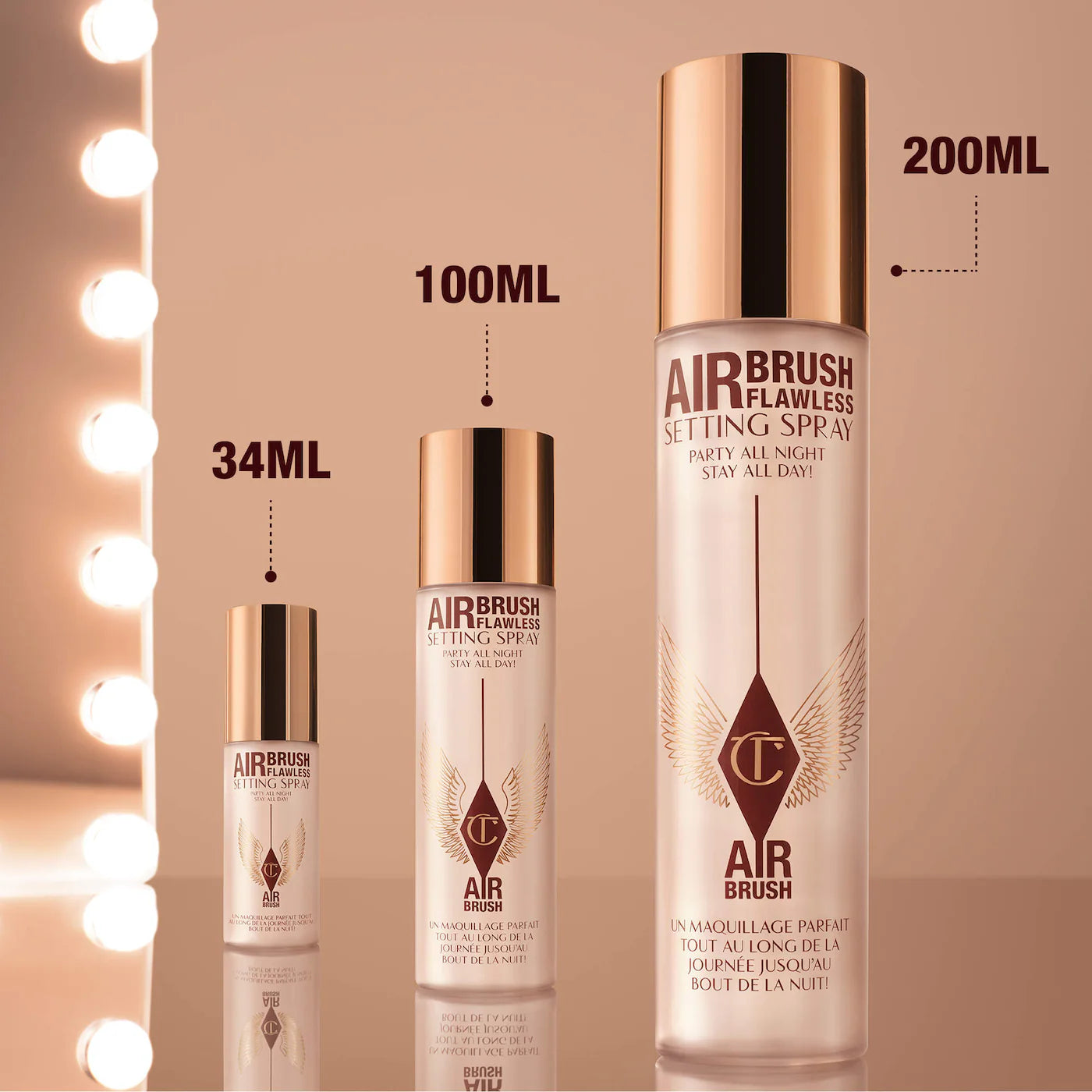 Pre-orden:Charlotte Tilbury  Mini Airbrush Flawless Setting Spray Duo Gift Set