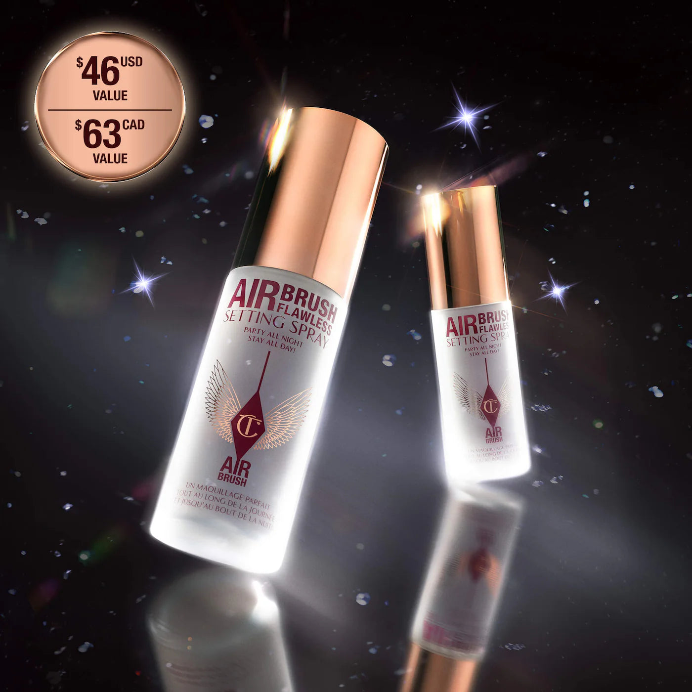 Pre-orden:Charlotte Tilbury  Mini Airbrush Flawless Setting Spray Duo Gift Set
