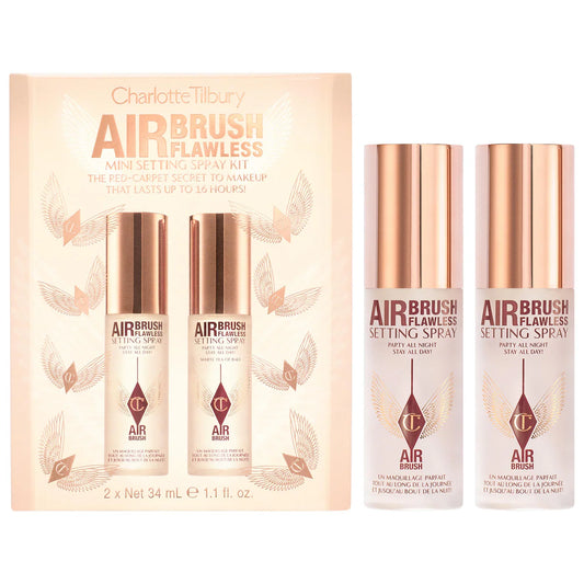 Pre-orden:Charlotte Tilbury  Mini Airbrush Flawless Setting Spray Duo Gift Set