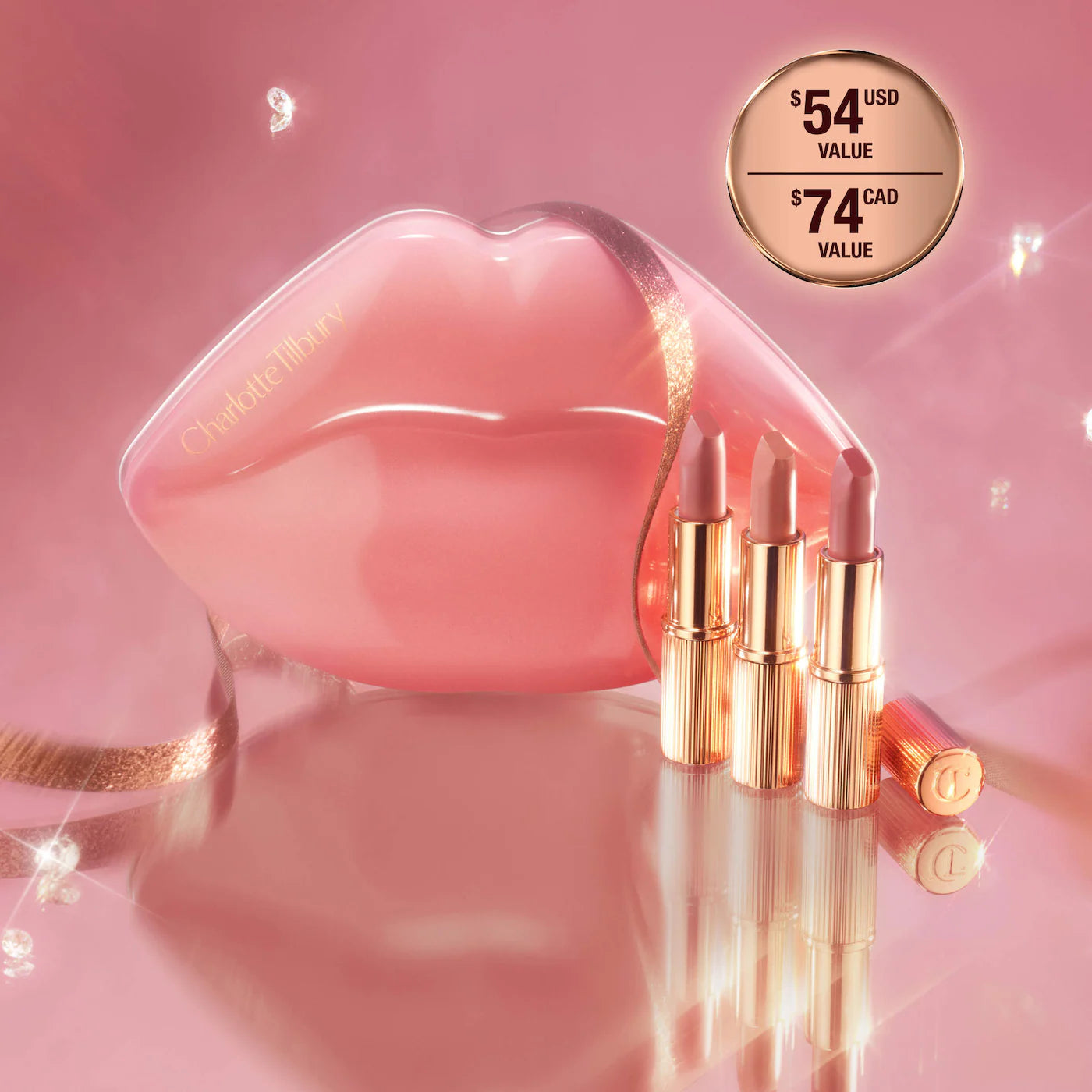 Pre-orden: Charlotte Tilbury | Mini Iconic Hollywood Lipstick Trio Gift Set
