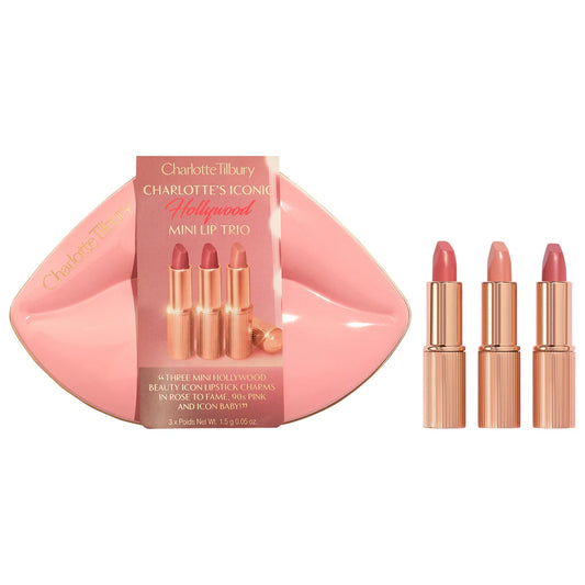 Pre-orden: Charlotte Tilbury | Mini Iconic Hollywood Lipstick Trio Gift Set