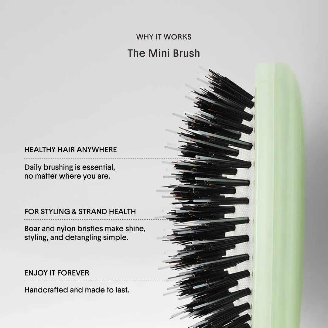 Pre-orden: Crown Affair | The Mini Dual-Bristle Boar Hair Brush No. 001 for All Hair Textures