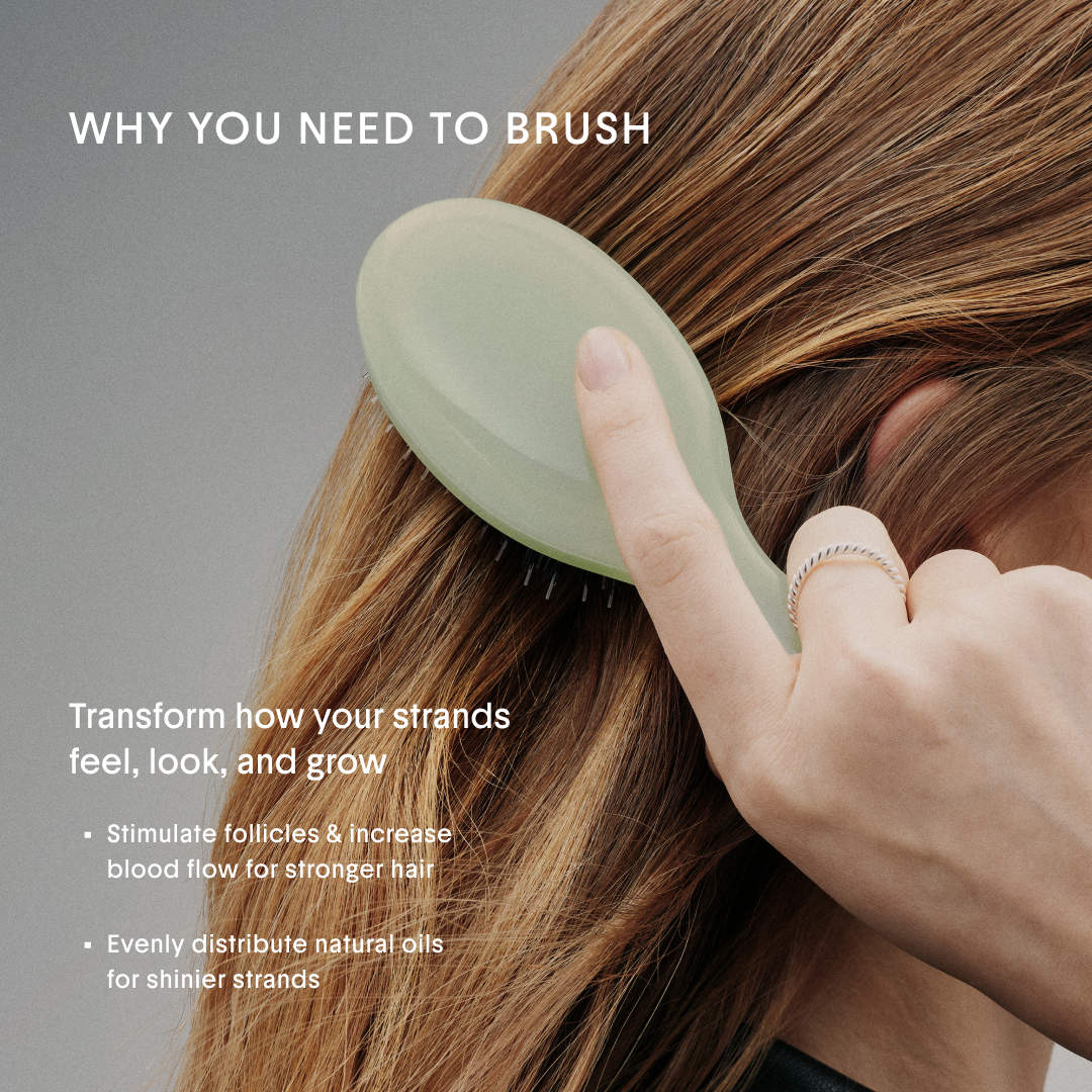 Pre-orden: Crown Affair | The Mini Dual-Bristle Boar Hair Brush No. 001 for All Hair Textures