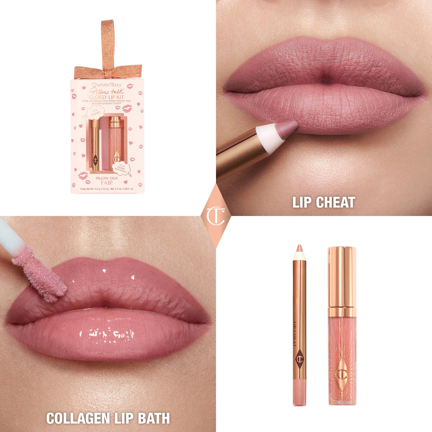 Pre-orden: Charlotte Tilbury | Mini Pillow Talk Glossy Lip Duos
