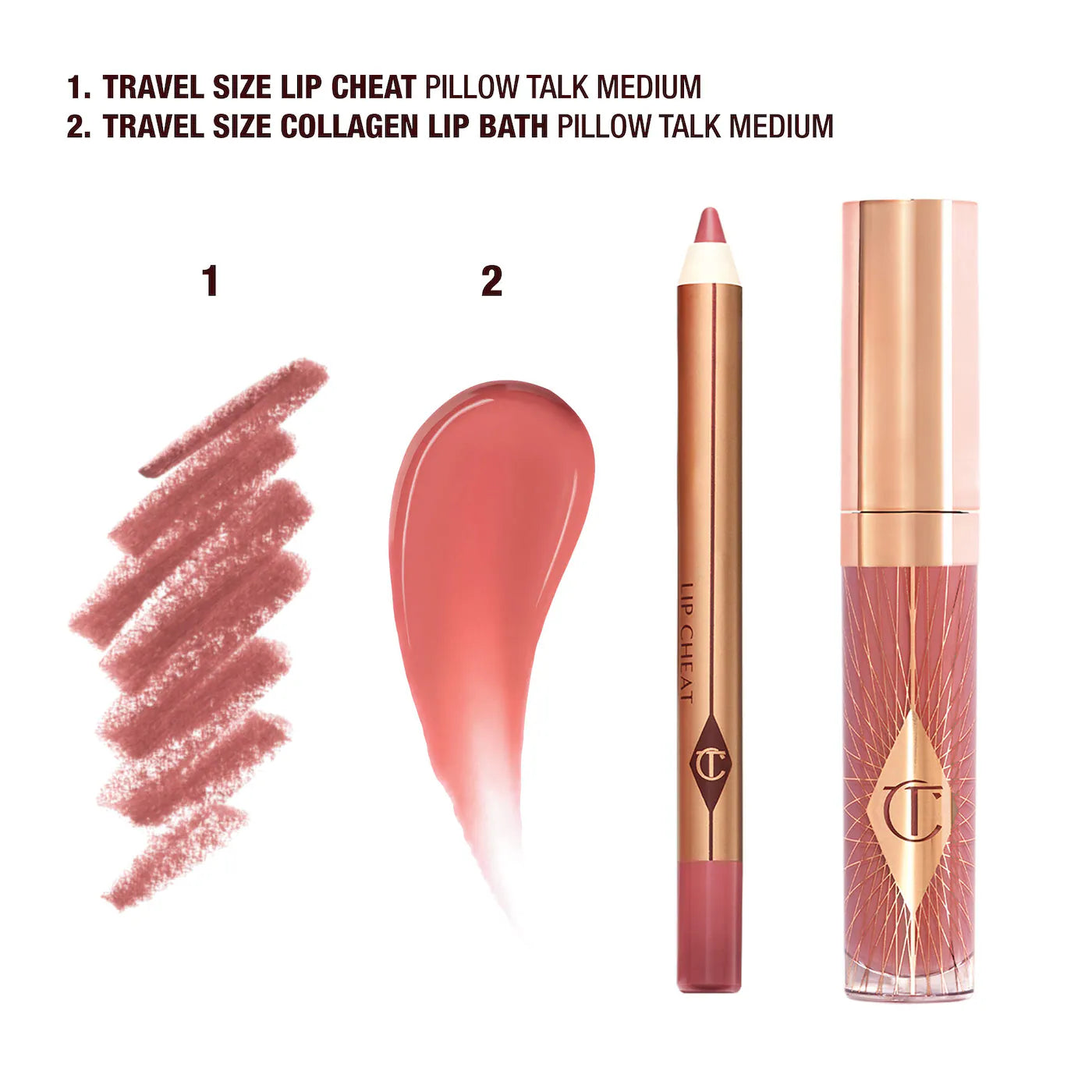 Pre-orden: Charlotte Tilbury | Mini Pillow Talk Glossy Lip Duos