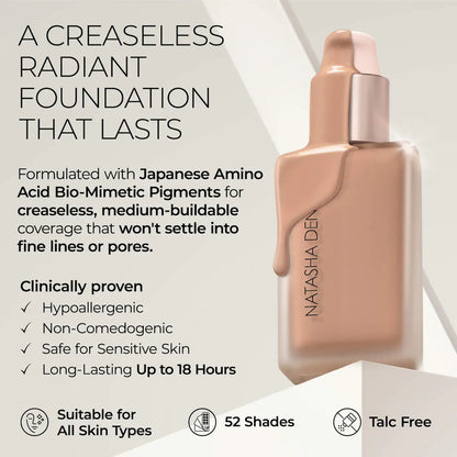 Pre-orden: NATASHA DENONA | Hy-Glam Foundation Hydrating & Blurring Luminous Longwear Serum Foundation