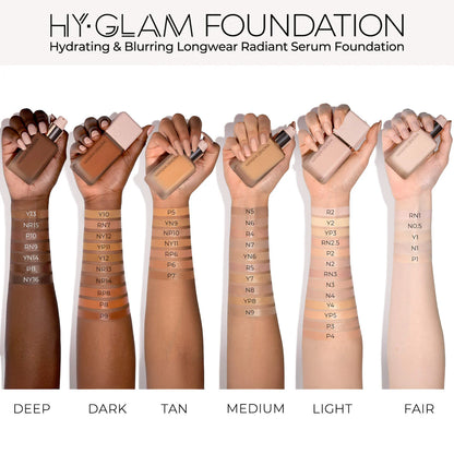 Pre-orden: NATASHA DENONA | Hy-Glam Foundation Hydrating & Blurring Luminous Longwear Serum Foundation