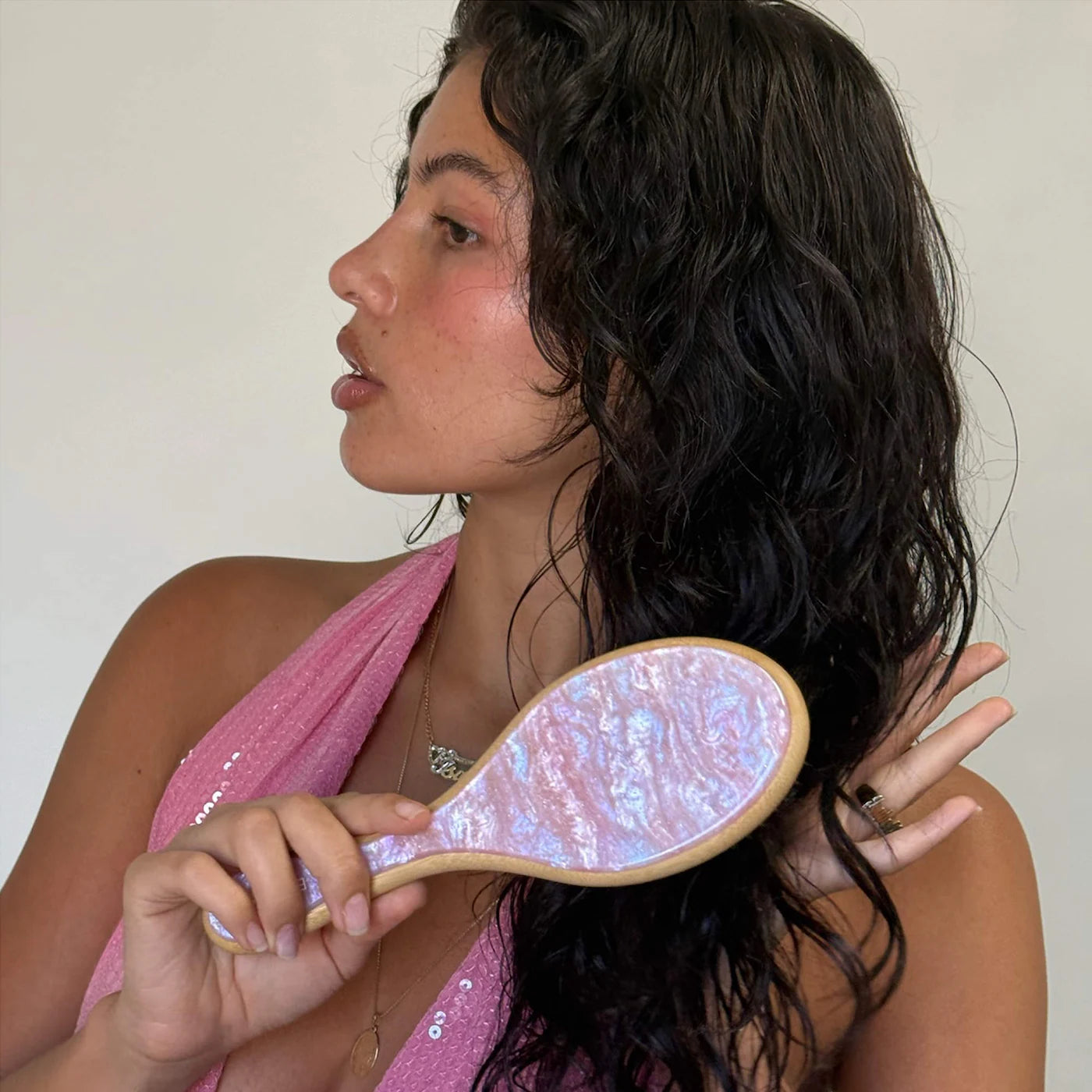 Pre-orden: Emi Jay | Flat Hair Brush in Pink Sugar