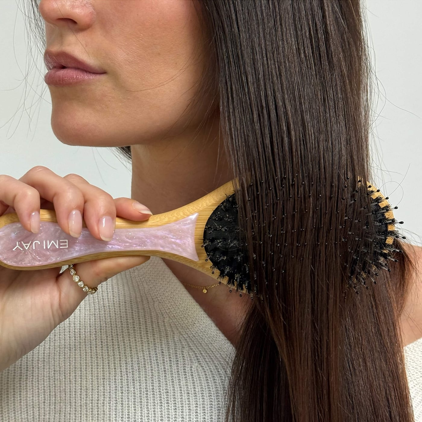 Pre-orden: Emi Jay | Flat Hair Brush in Pink Sugar