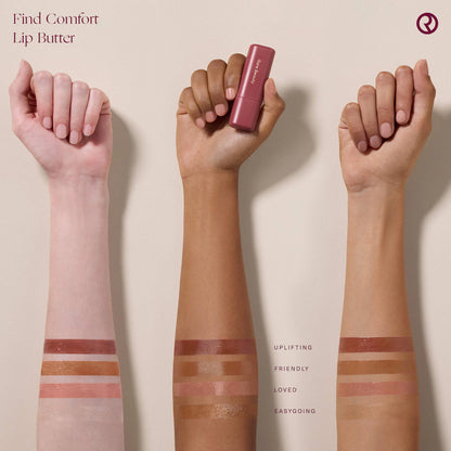 Rare Beauty | Find Comfort Lip Butter Balm + Overnight Mask with Hyaluronic Acid Butter (Bálsamo Labial Mantequilla Hidratante y Mascarilla Nocturna con Ácido Hialurónico) | Pre-orden