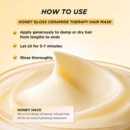 Pre-orden: Gisou | Honey Gloss Ceramide Therapy Hydrating Hair Mask Duo