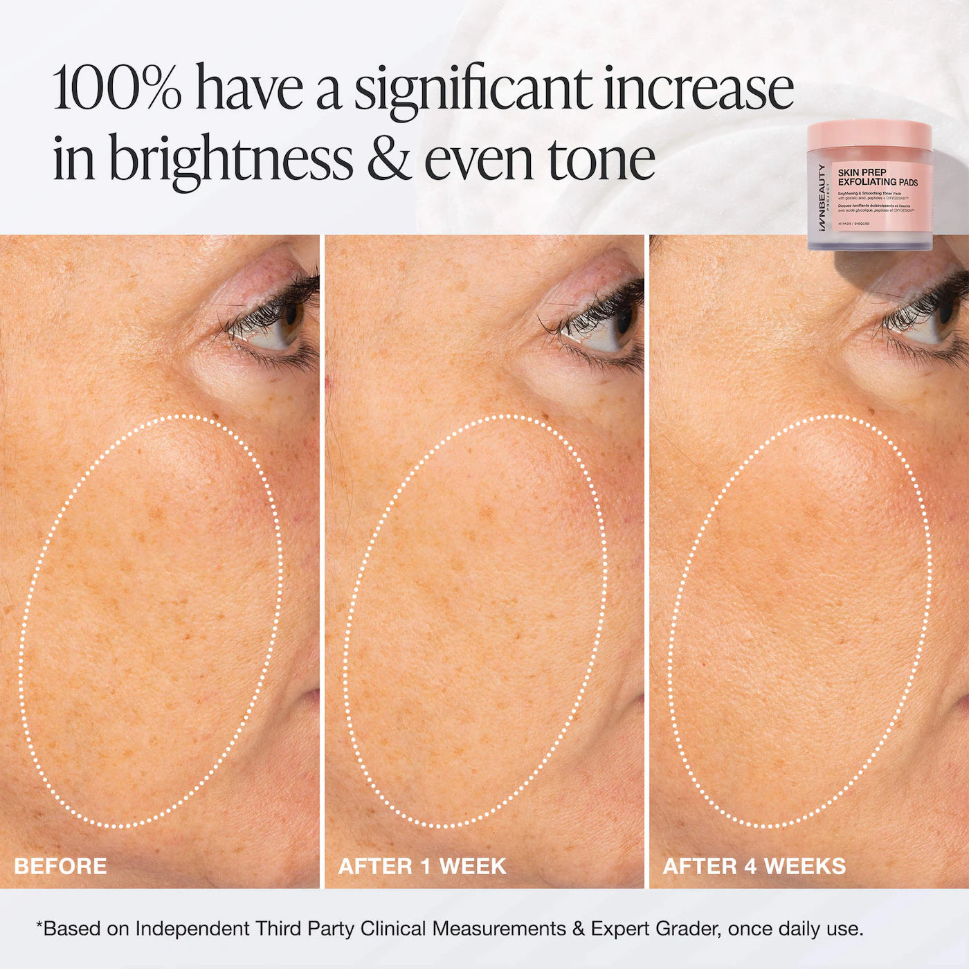 INNBEAUTY PROJECT | Skin Prep Brightening & Exfoliating Pads with Glycolic Acid (Pads Iluminadores y Exfoliantes con Ácido Glicólico) | Pre-orden