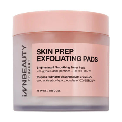 INNBEAUTY PROJECT | Skin Prep Brightening & Exfoliating Pads with Glycolic Acid (Pads Iluminadores y Exfoliantes con Ácido Glicólico) | Pre-orden