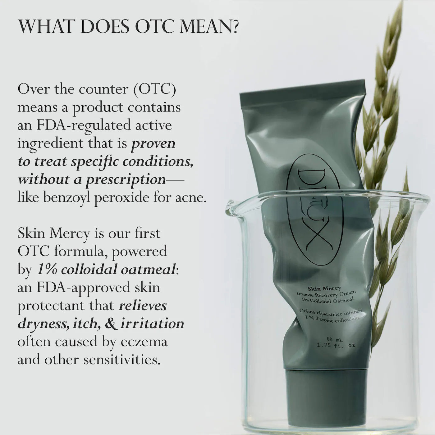 Dieux | Skin Mercy Intense Recovery Cream for Sensitive & Eczema-Prone Skin (Mercy Crema Facial de Recuperación Intensa para Piel Sensible) | Pre-orden