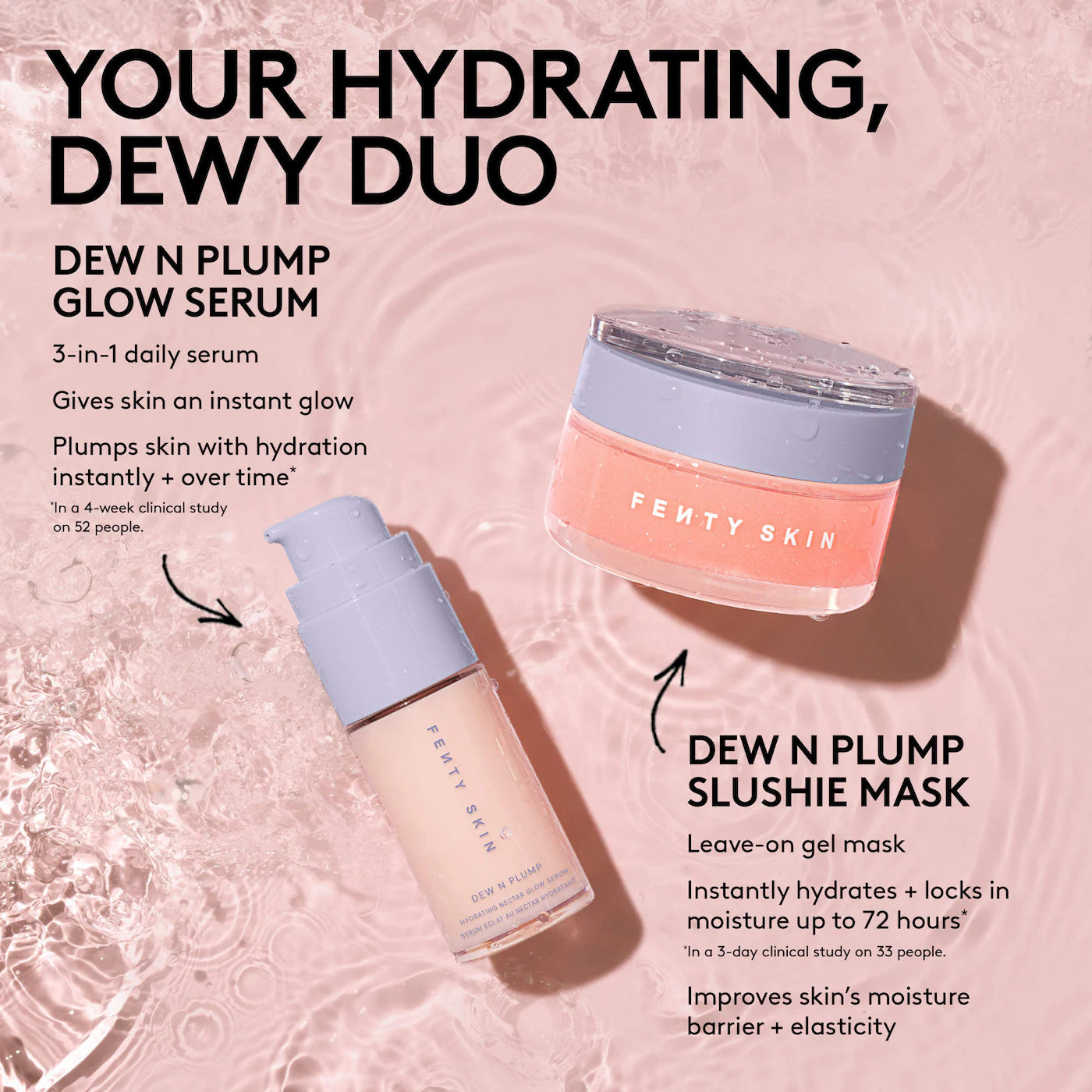 Fenty Beauty | Dew N Plump Intense Hydration Slushie Face Mask (Mascarilla Facial Hidratante Intensiva con Efecto Slushie) | Pre-orden