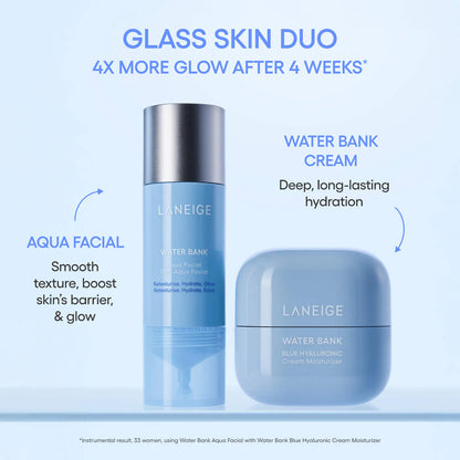 LANEIGE | Water Bank Aqua Facial Serum BHA + AHA - Gently Exfoliate, Hydrate & Glow (Sérum Facial Aqua con BHA y AHA para Exfoliación Suave, Hidratación y Luminosidad) | Pre-orden