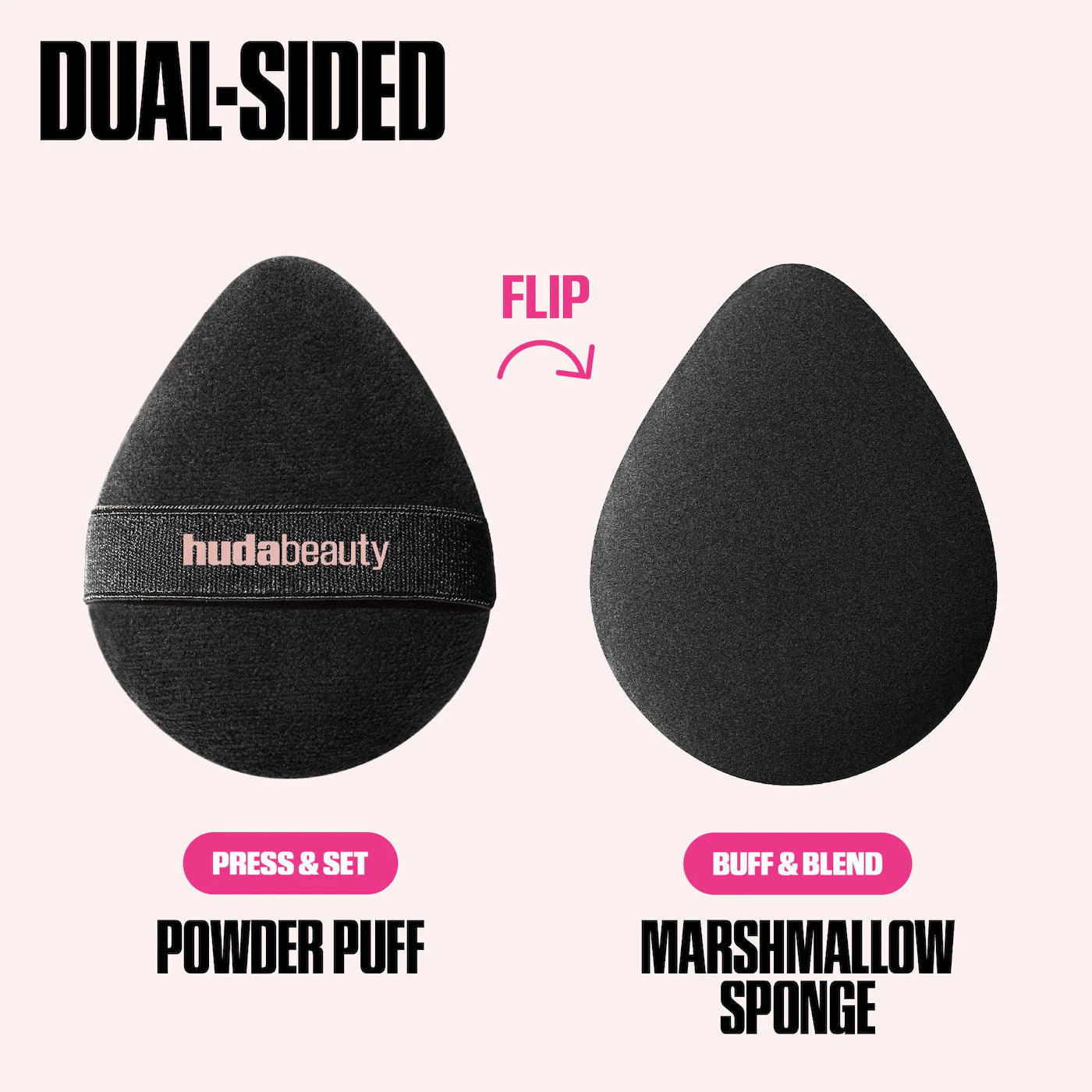 HUDA BEAUTY | Easy Bake Marshmallow Puff & Sponge (Esponja y Borla para Polvo) | Pre-orden