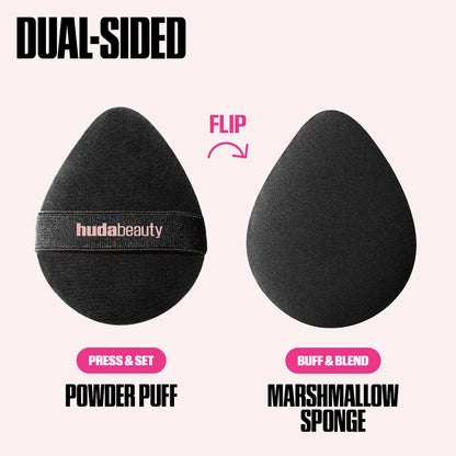 HUDA BEAUTY | Easy Bake Marshmallow Puff & Sponge (Esponja y Borla para Polvo) | Pre-orden