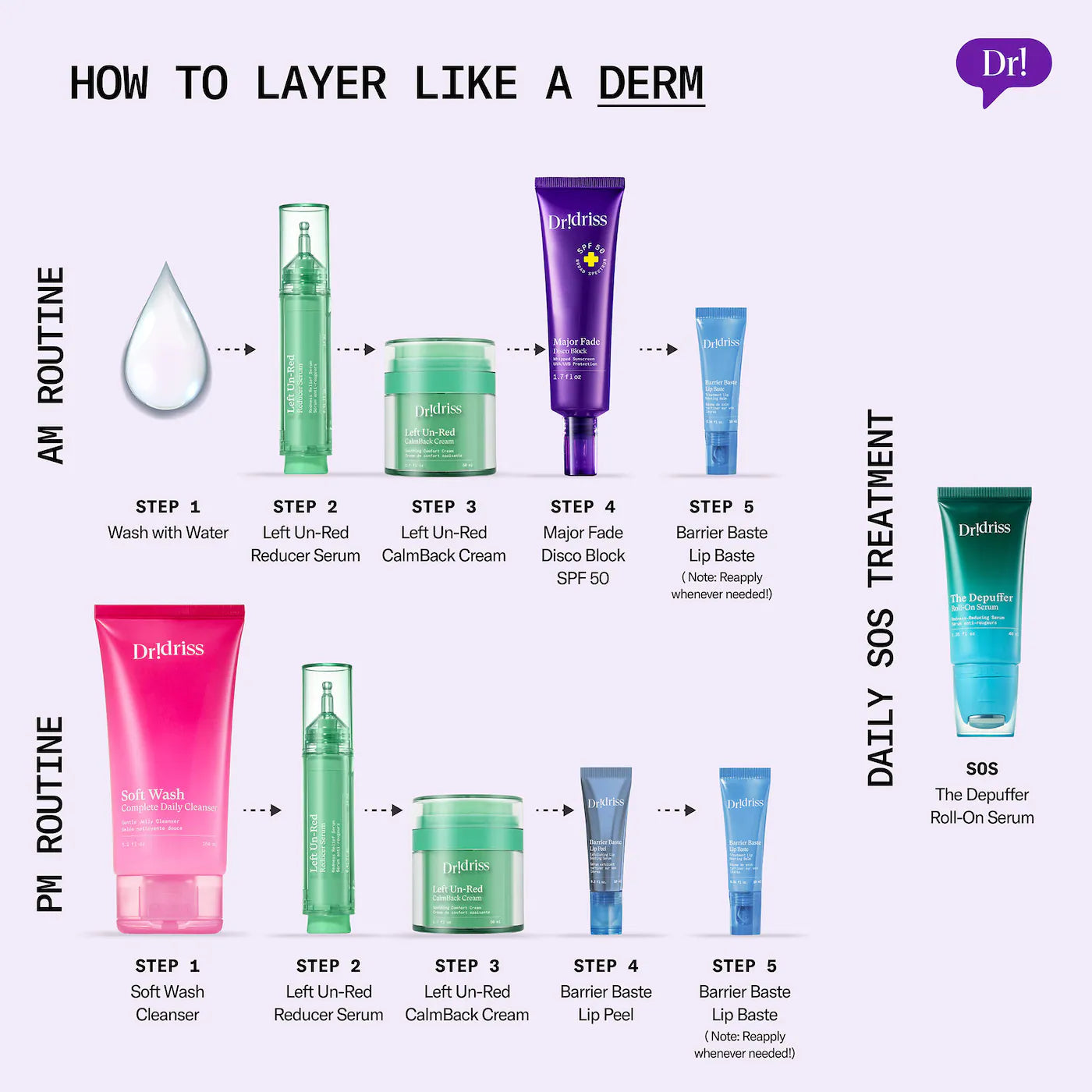 Dr. Idriss | Left Un-Red CalmBack Rich Face Moisturizer for Redness and Skin Barrier Health | Pre-orden