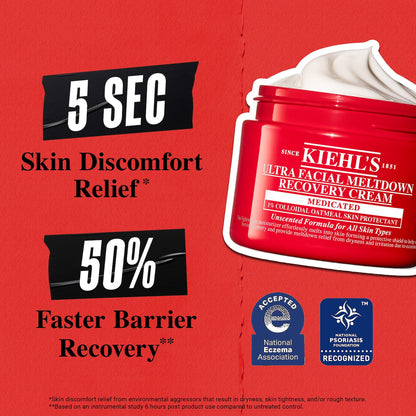 Kiehl's | Ultra Facial Meltdown Recovery Medicated Cream with Colloidal Oatmeal (Crema Facial Calmante y Reparadora con Avena Coloidal) | Pre-orden