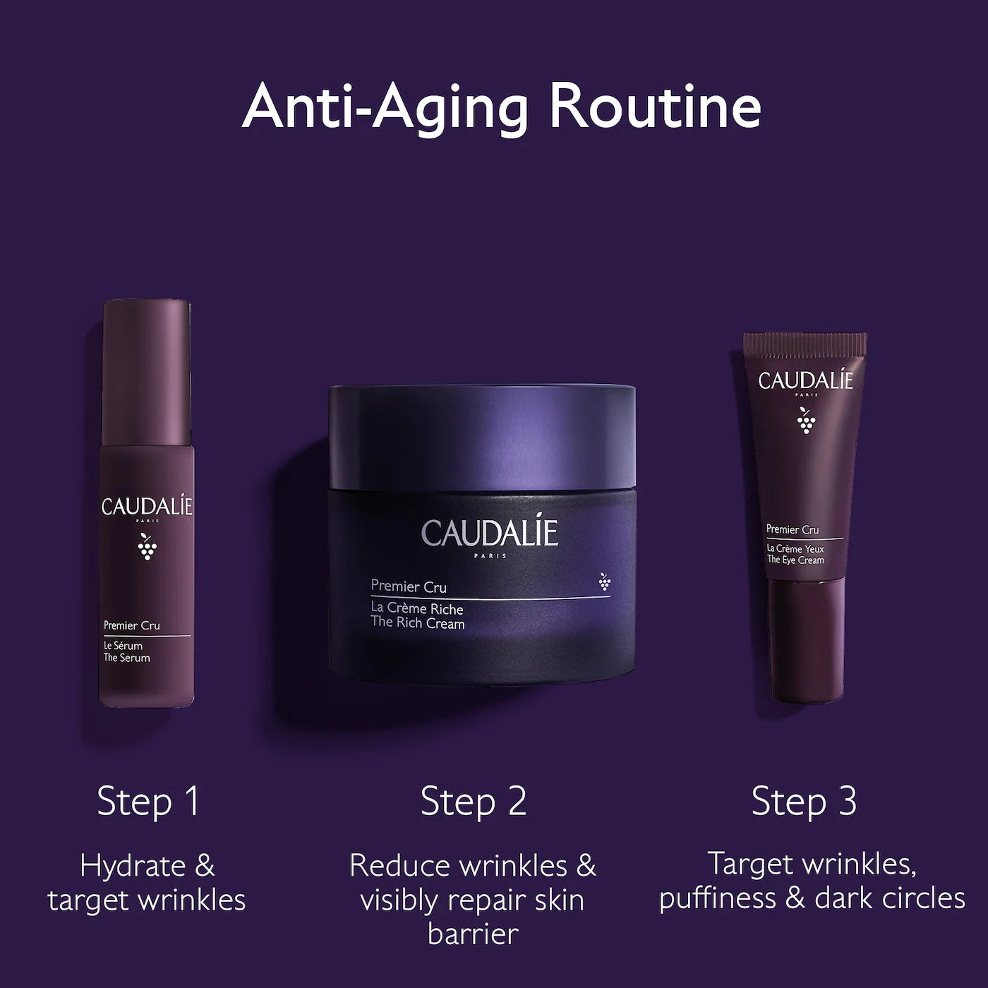 Caudalie | Premier Cru Anti-Aging Set for Fine Lines and Wrinkles (Set Antiedad para Líneas Finas y Arrugas) | Pre-orden