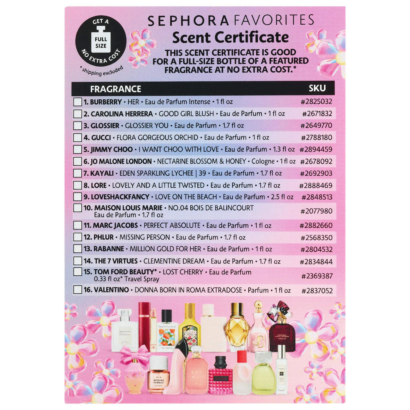 Sephora Favorites | Flirty Trending Scents Perfume Sampler Set w/ Redeemable Voucher (Set de Perfumes) | Pre-orden