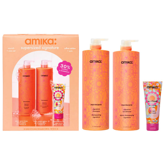 amika | Supersized Jumbo Normcore Shampoo & Conditioner Hair Gift Set (Set Jumbo Normcore Shampoo + Acondicionador)  | Pre-orden