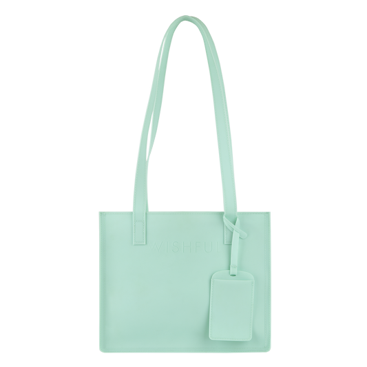 Wishful by Huda Beauty | Clean Genie Jelly Tote Bag | Mint Green
