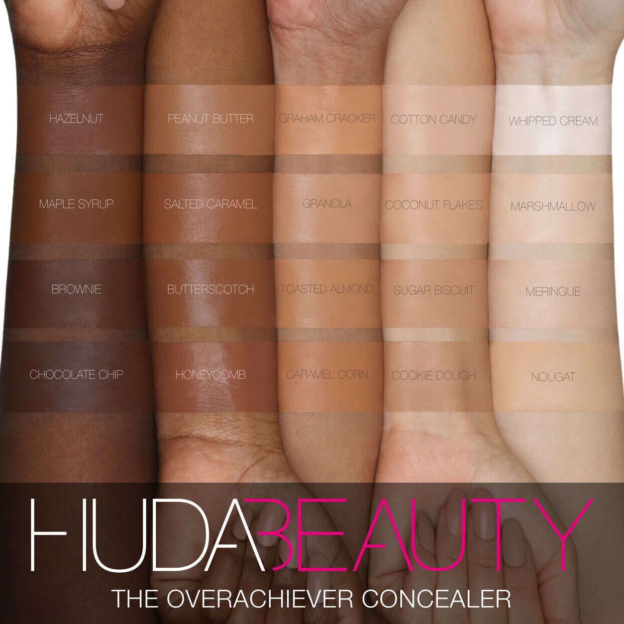 Huda Beauty | The Overachiever High Coverage Concealer | Cookie Dough 14N