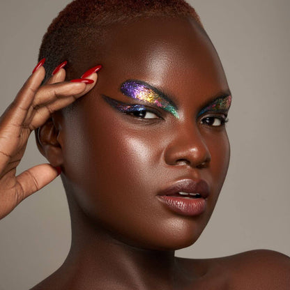 Danessa Myricks Beauty | Infinite Chrome Flakes Multichrome Gel for Eyes & Face | Laser Beam